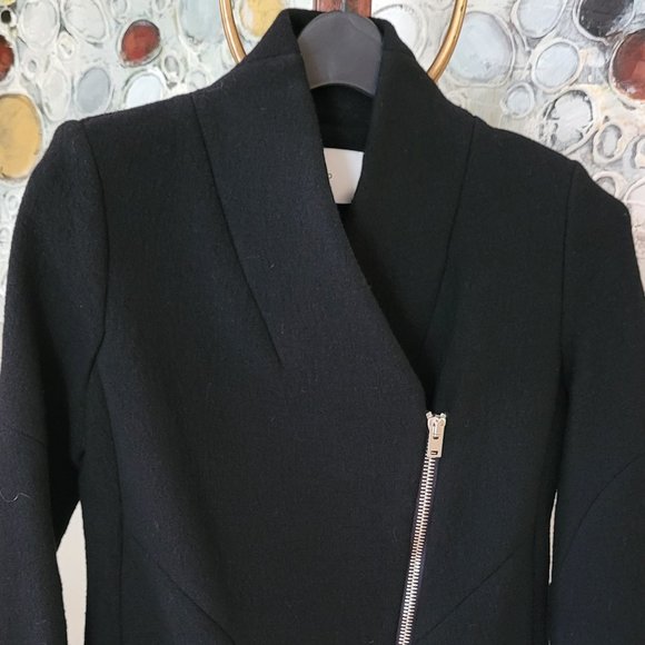 IRO Black Boiled Wool Blend Jacket US 6 - Picture 3 of 10